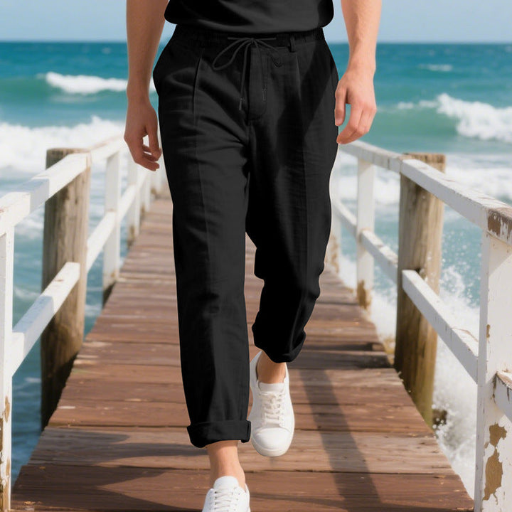 Herren leichte, atmungsaktive Strandhose mit verstellbarem Kordelzug und praktischen seitlichen Taschen Drune