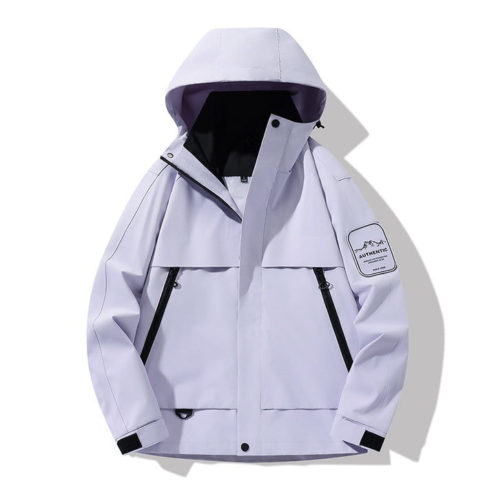 Herren multifunktionale Wasserfeste Softshell-Regenjacke mit abnehmbarer Fleece-Innenjacke Drune