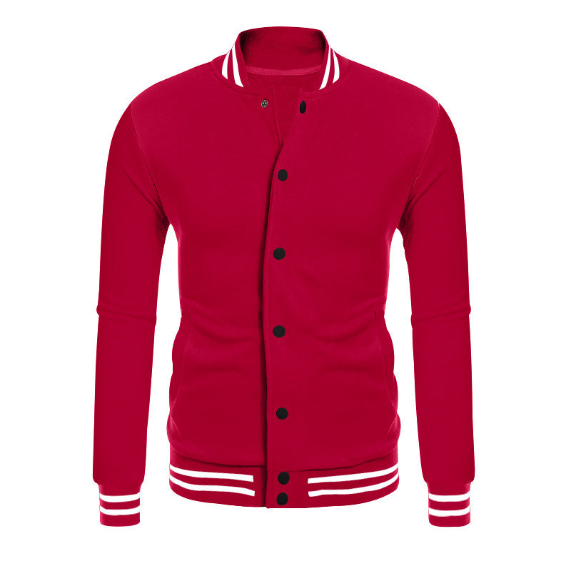 Herren Sportjacke mit kontrastierenden Bündchen und modernen Druckknöpfen Drune
