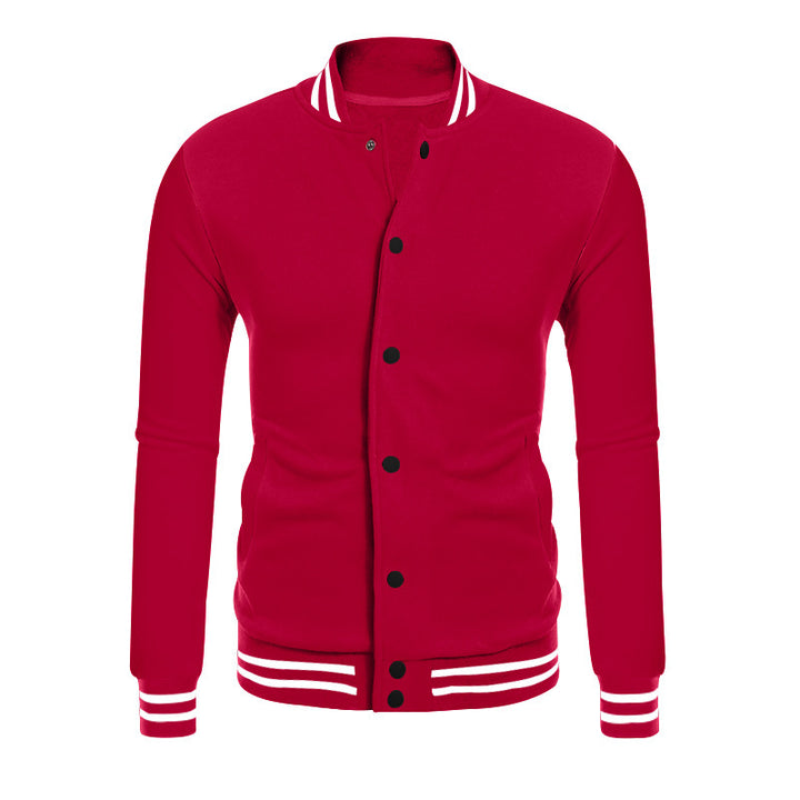 Herren Sportjacke mit kontrastierenden Bündchen und modernen Druckknöpfen Drune