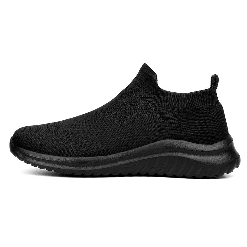 Unisex nan atmungsaktiver Strickslipper Sockenschuh mit elastischem Schaft und stoßdämpfender Sohle Drune