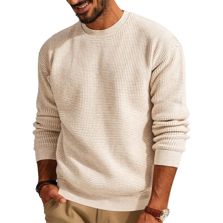 Herren Strukturierter Sweatshirt mit Rundhalsausschnitt Drune