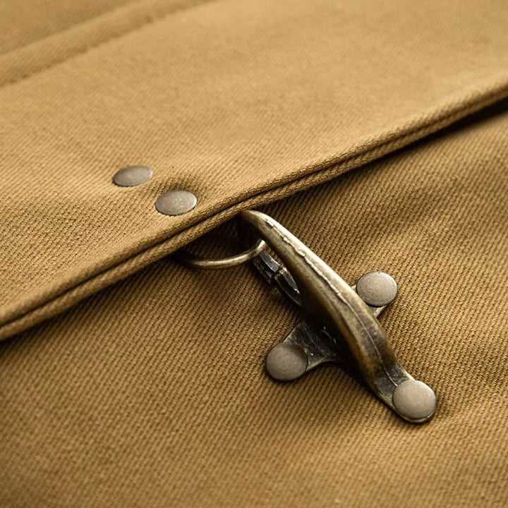 Damen nan oversize Cape-Mantel mit Cordkragen, Knebelverschlüssen und großen aufgesetzten Klappentaschen Drune
