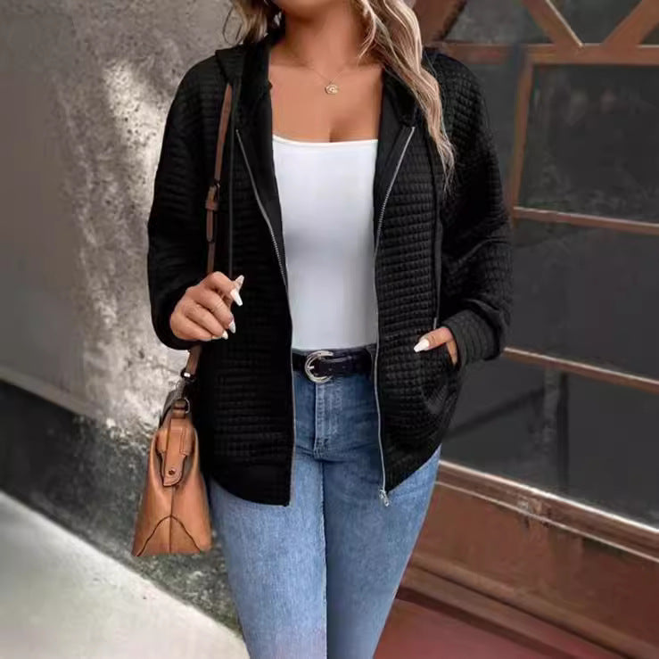 Damen Steppjacke mit Kapuze und Reißverschluss Drune