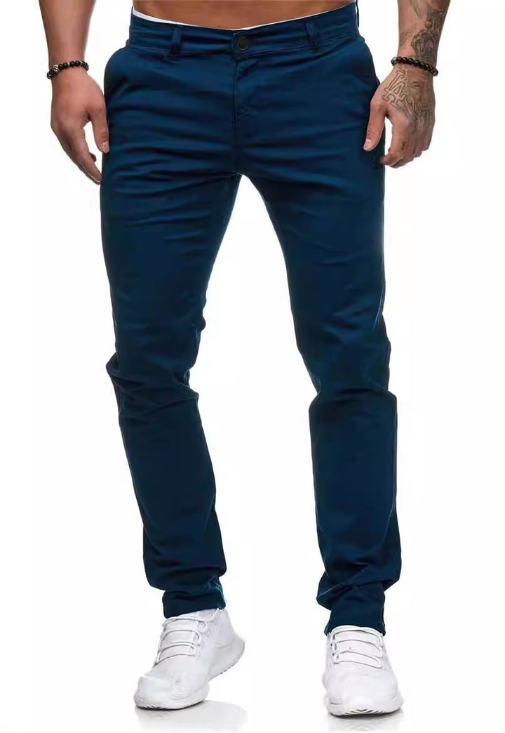 Herren maßgeschneiderte Slim-Fit Chino-Hosen Drune