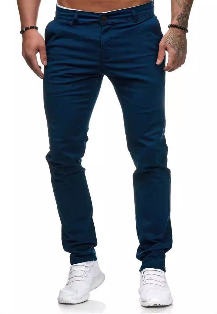 Herren Slim-Fit Chinohosen mit elastischem Bund und praktischen Taschen Drune