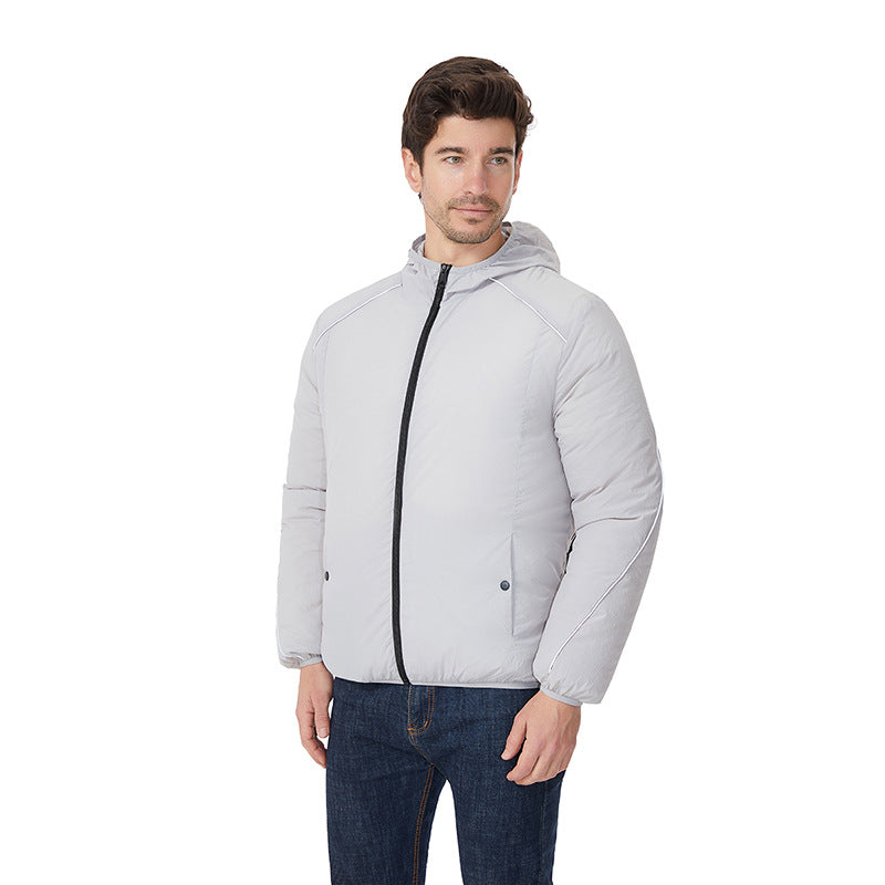 Herren nan leichte wasserdichte Kapuzenjacke winddicht mit reflektierenden Details Drune