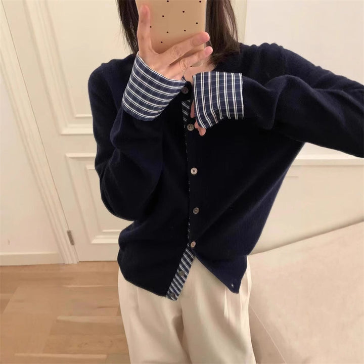 Damen kuschelige Strickjacke mit eleganten Knopfdetails und alltagstauglichem Schnitt Drune