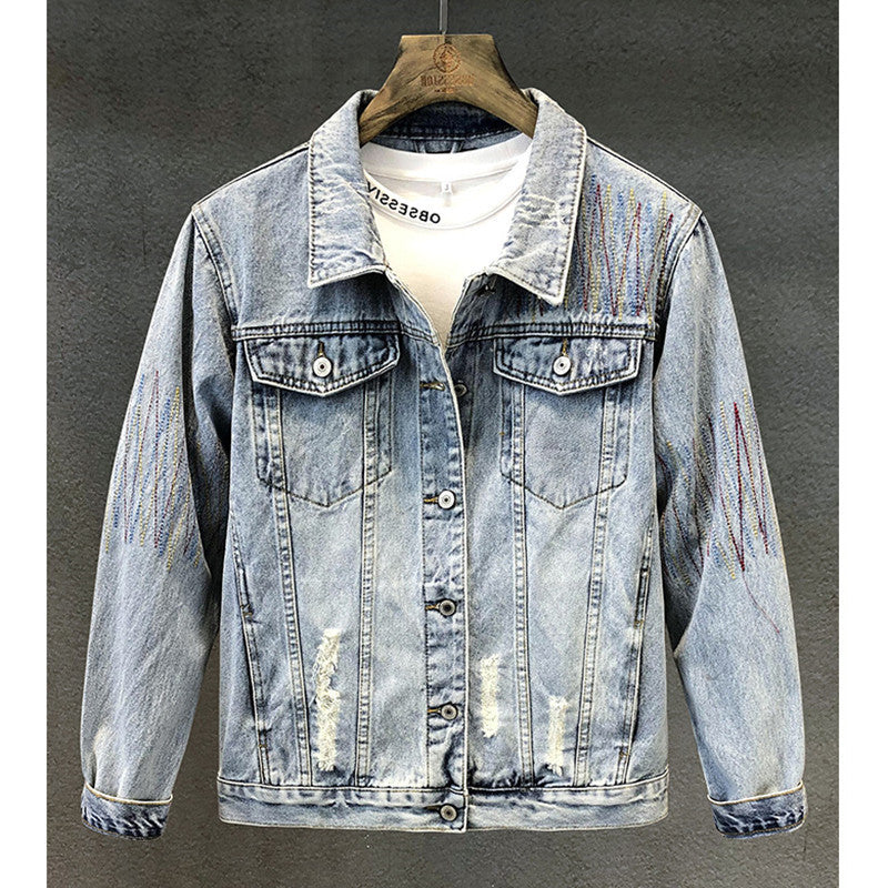 Herren Lässige Overshirt-Jacke mit kreativen Mustern Drune