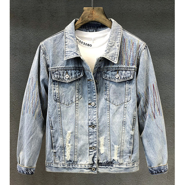 Herren Lässige Overshirt-Jacke mit kreativen Mustern Drune