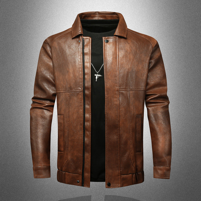 Herren Modische Echtlederjacke Drune