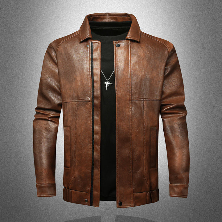 Herren Modische Echtlederjacke Drune