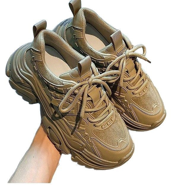 Damen Chunky Sneakers mit atmungsaktiver Mesh-Oberfläche und gepolsterter Sohle Drune