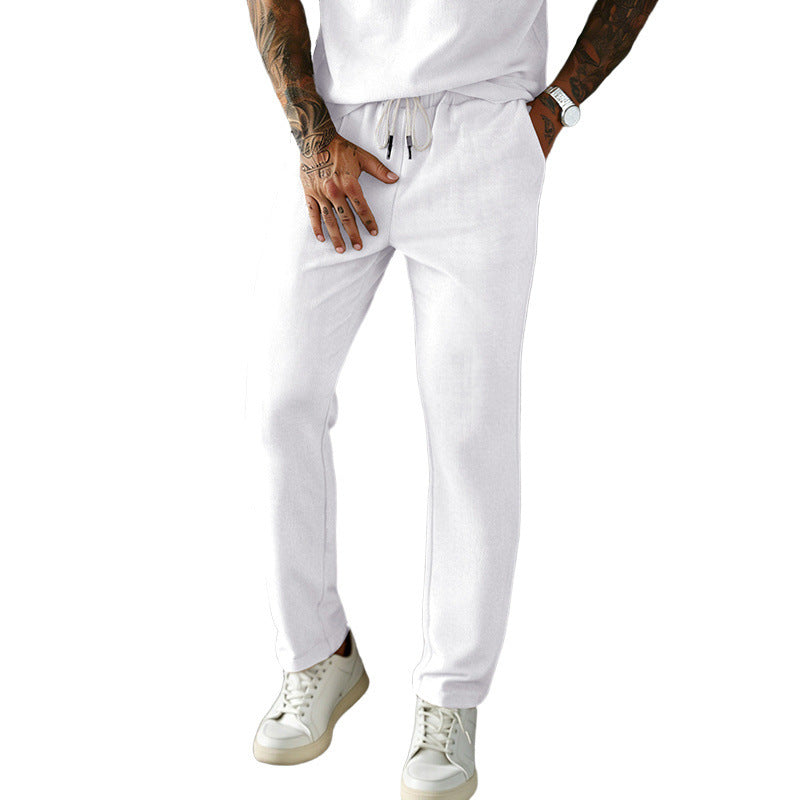 Herren Slim-Fit Jogginghose mit Kordelzug, elastischem Bund und seitlichen Eingrifftaschen Drune