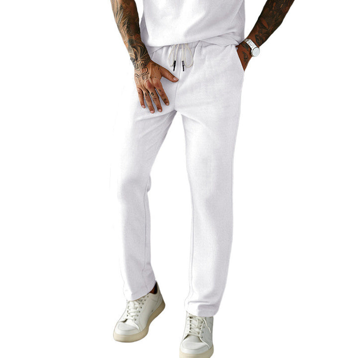 Herren Slim-Fit Jogginghose mit Kordelzug, elastischem Bund und seitlichen Eingrifftaschen Drune