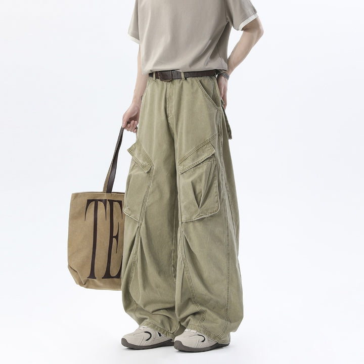 Herren Baggy-Cargo-Hose im Oversize-Schnitt mit großen Klappentaschen Drune