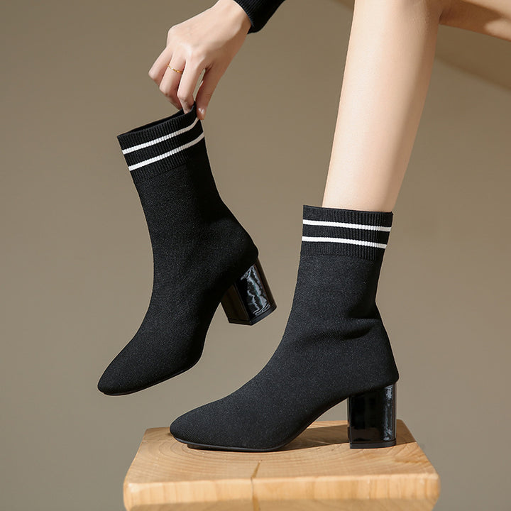 Damen Sportliche und elegante Knöchel-Stiefeletten Drune
