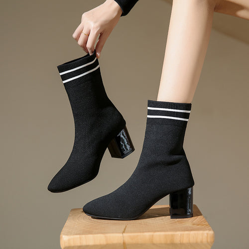 Damen Sportliche und elegante Knöchel-Stiefeletten Drune
