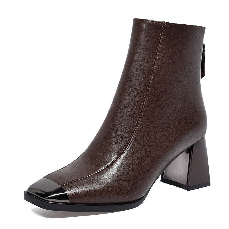Damen Elegante Ankle Boots mit Hochglanzspitze Drune