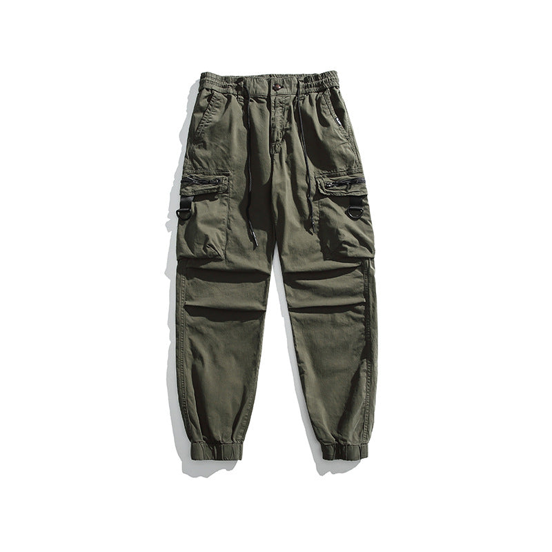 Herren Multifunktionale Cargo-Jogginghose mit D-Ringen, Reißverschluss‑Klappen und elastischen Bündchen Drune