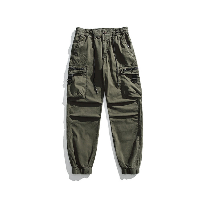 Herren Multifunktionale Cargo-Jogginghose mit D-Ringen, Reißverschluss‑Klappen und elastischen Bündchen Drune