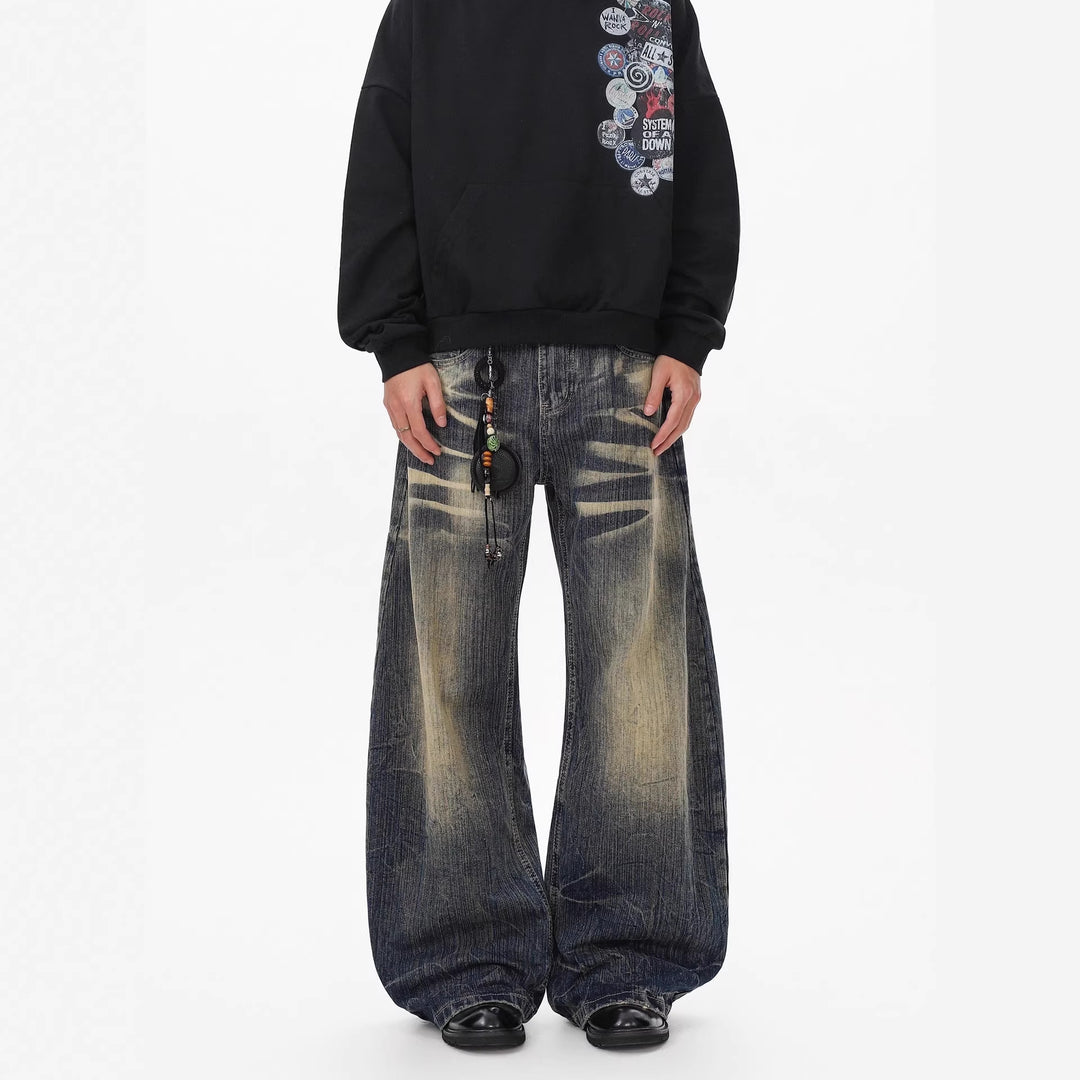 Herren Lässige Ultra-Baggy Jeans Drune