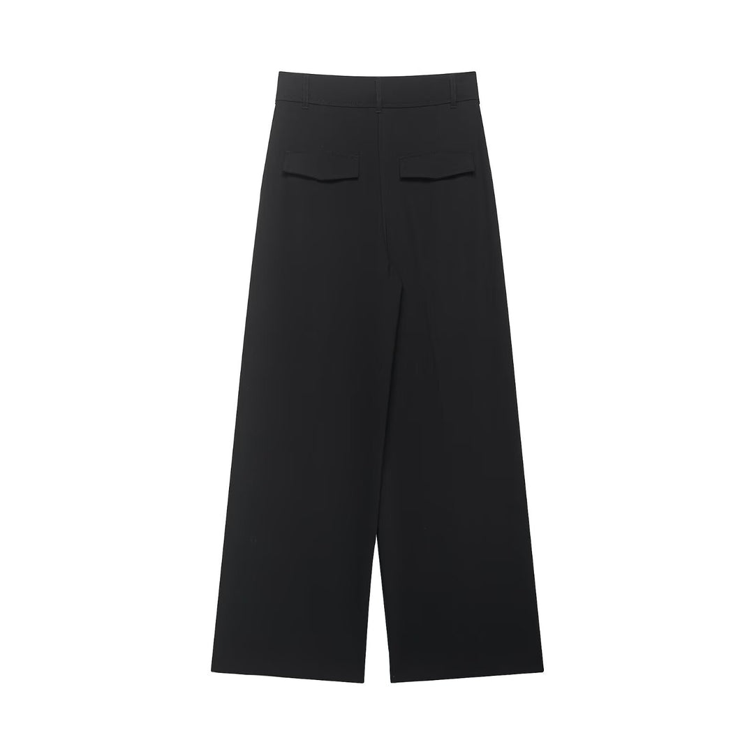 Damen Weite High‑Waist‑Palazzohose aus fließendem Jersey Drune
