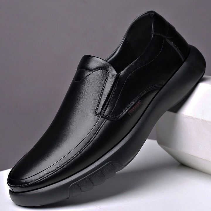 Herren Eleganter Komfort-Slipper aus Lederoptik mit dämpfender Plateau-Sohle Drune