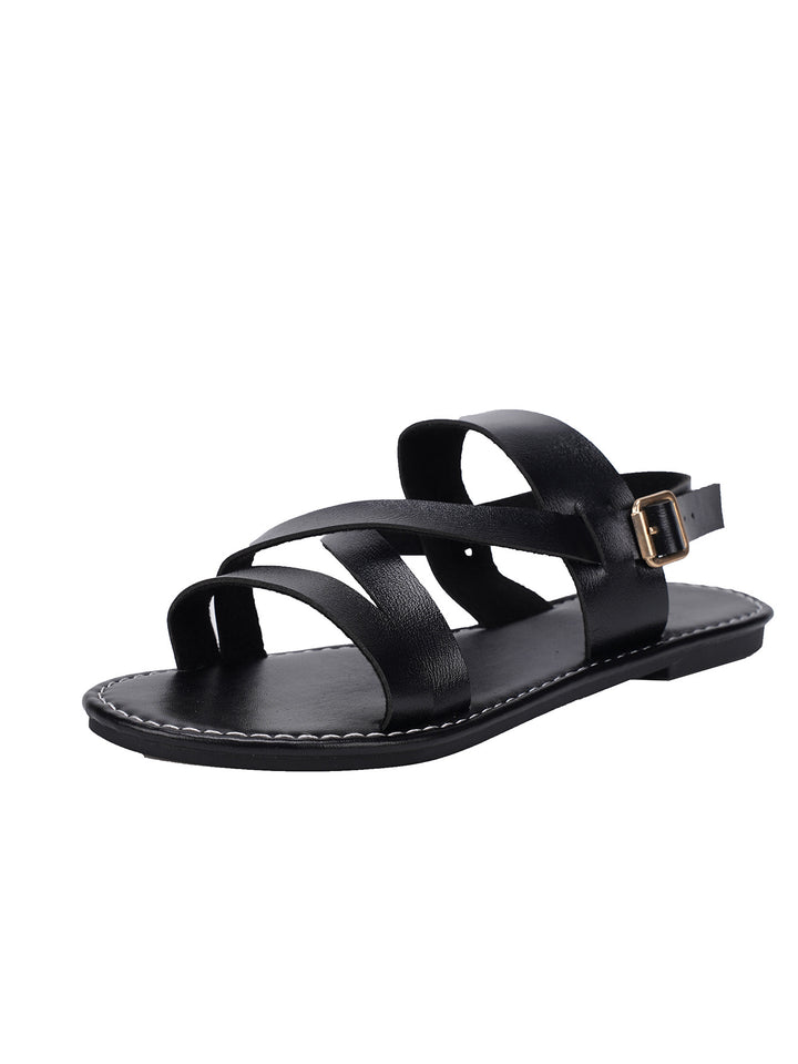 Damen Riemchensandalette mit verstellbarem Knöchelriemen Drune