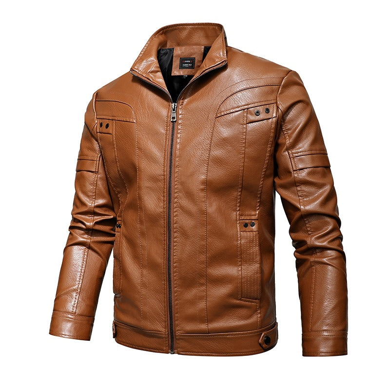 Herren Elegante Motorradlederjacke Drune