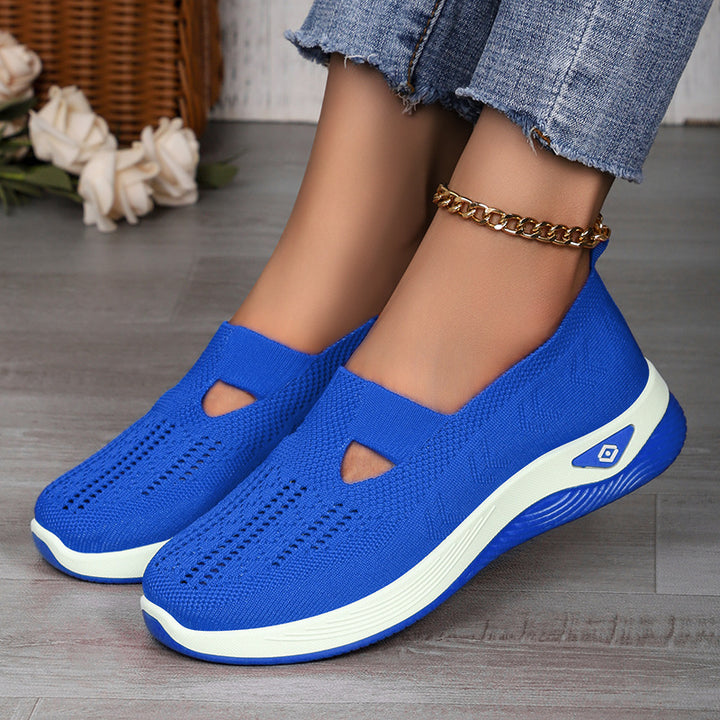 Damen nan leichte atmungsaktive Strickslipper mit Memoryschaum und rutschfester Laufsohle Drune