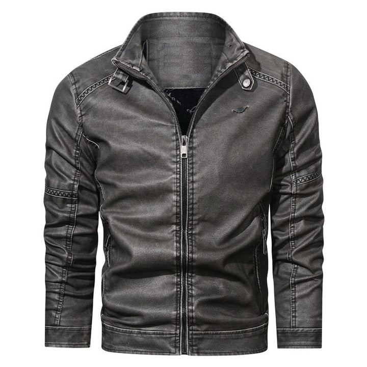 Herren Denim‑Optik Blouson mit ergonomischen Biesen und Stehkragen Drune