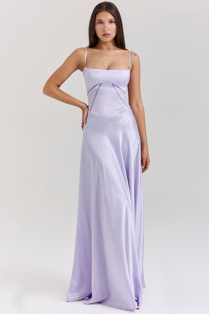 Damen Abendkleid mit figurbetontem Schnitt und elegantem Satin-Finish Drune