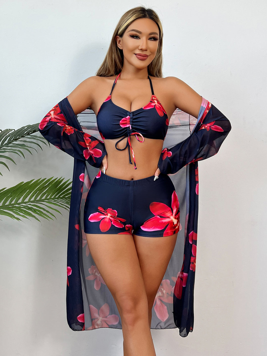 Damen Bademode-Set mit floralem Design Drune