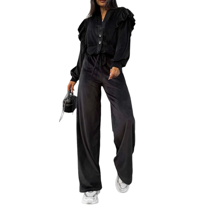 Damen Lässiges und elegantes Rüschen-Set Drune