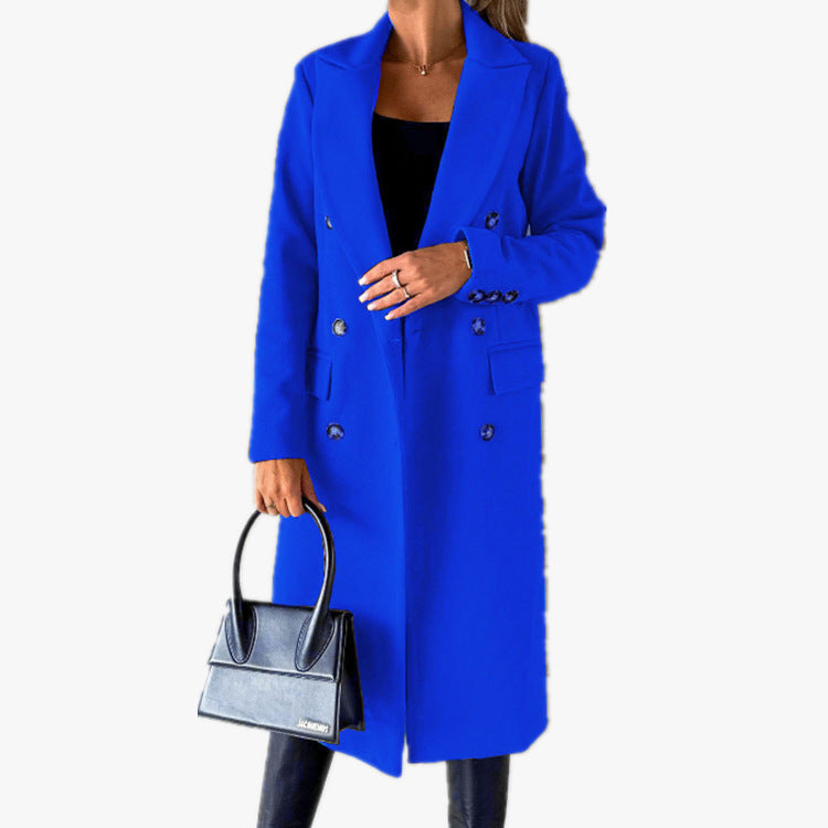 Damen Eleganter und zeitloser Trenchcoat mit doppelter Knopfleiste und praktischen Taschen Drune
