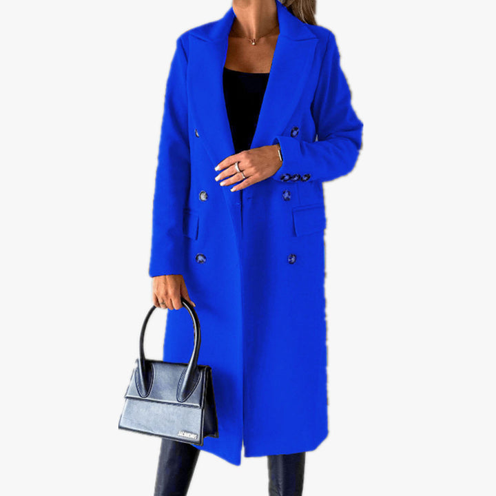 Damen Eleganter und zeitloser Trenchcoat mit doppelter Knopfleiste und praktischen Taschen Drune