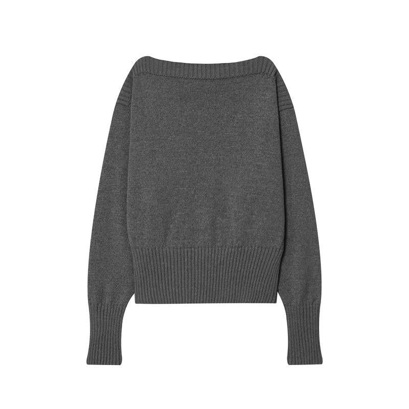 Damen kuscheliger Strickpullover mit weitem Schnitt und eleganten Rippbündchen Drune