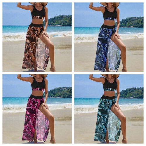 Damen Strandkleid mit modischem Hochschnitt und funktionalem Wickel-Design Drune