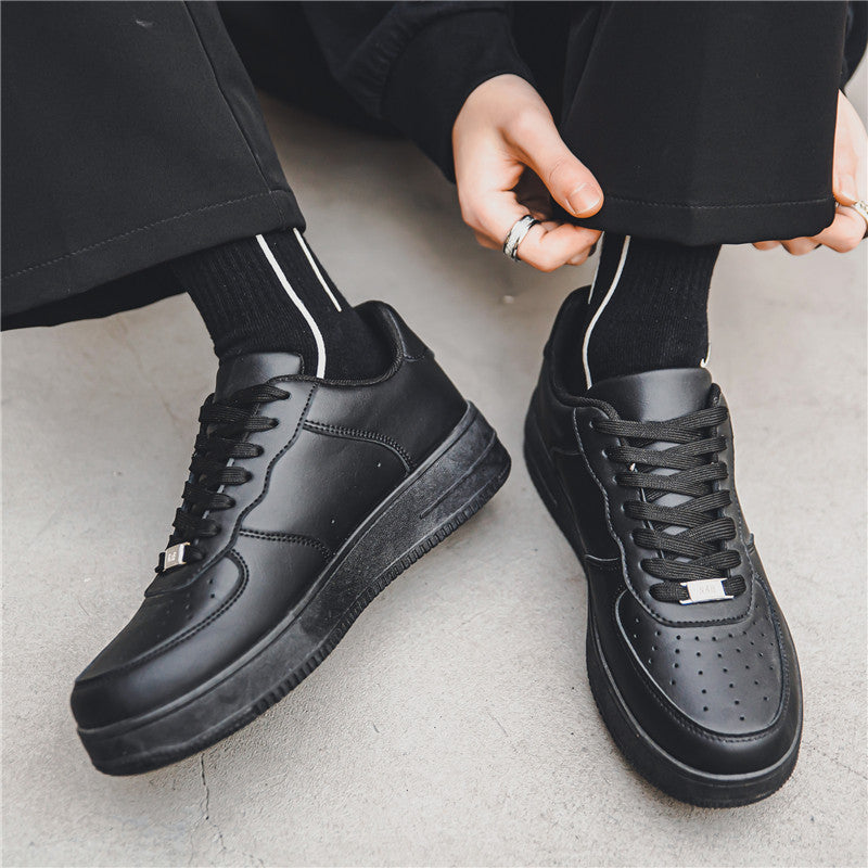 Damen Klassische Leder Sneakers mit atmungsaktivem Design Drune