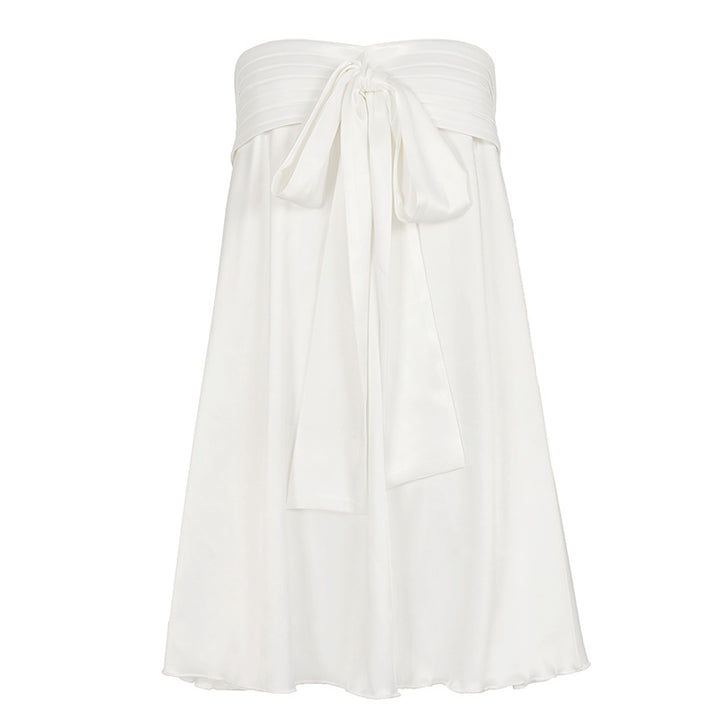 Damen eleganter Midirock mit gesmoktem Bund und losem Schnitt Drune