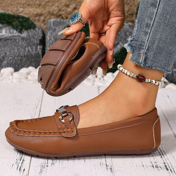 Damen Mokassins mit stylischem Schnallen-Detail Drune