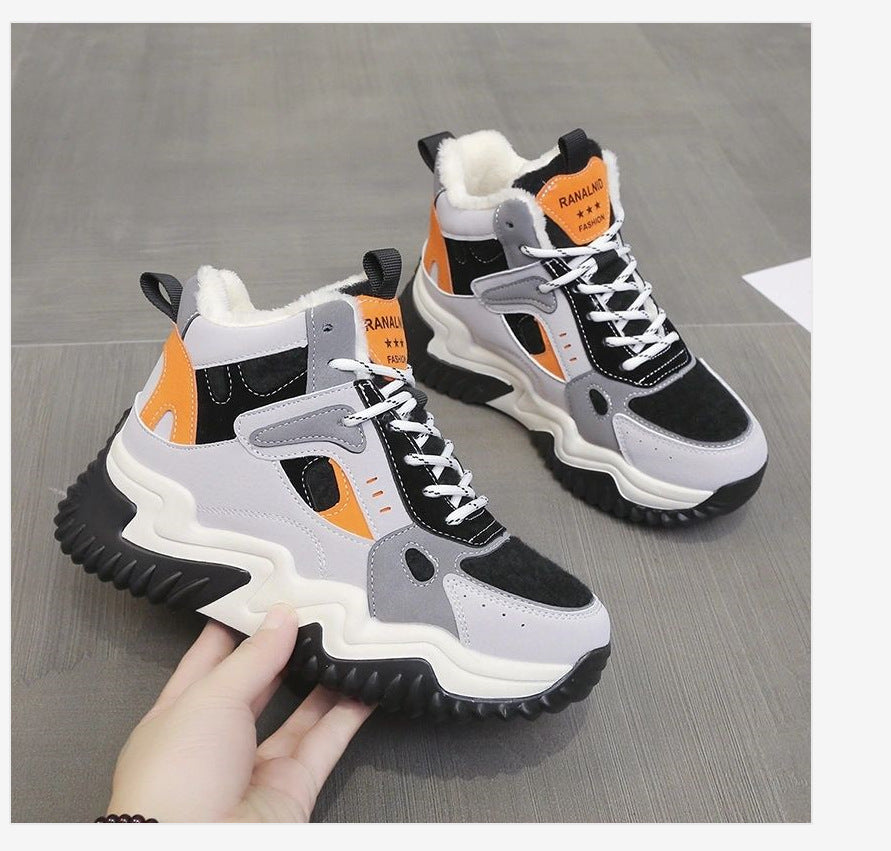 Damen Sportliche High-Top Sneakers mit wärmendem Innenfutter und rutschfester Sohle Drune