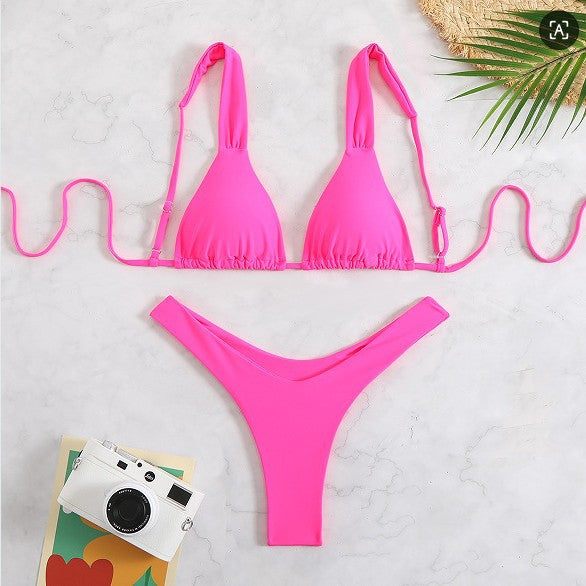 Damen Triangel-Bikini mit verstellbaren Trägern und modischem Schnitt Drune