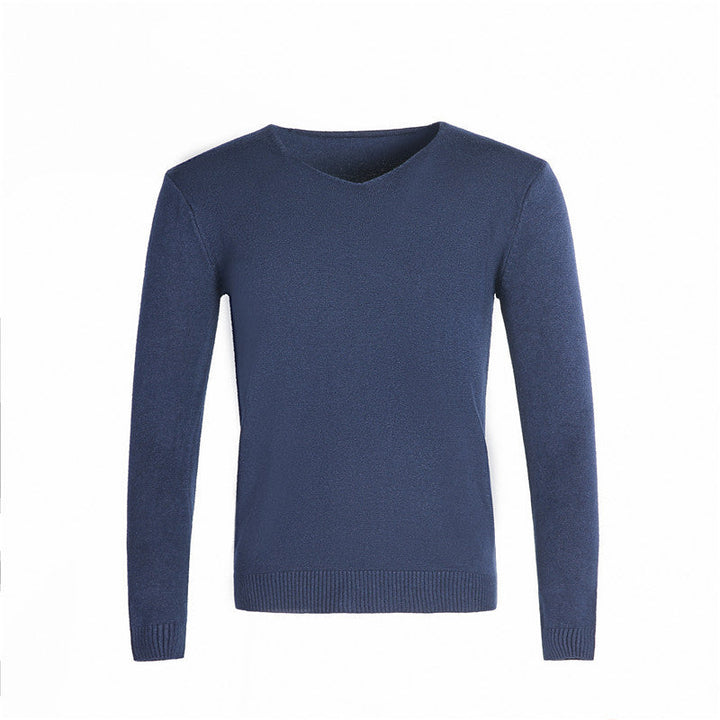 Herren klassischer V-Ausschnitt Pullover Drune