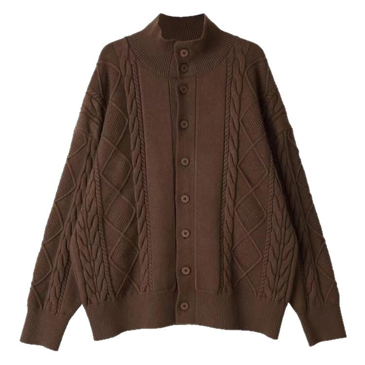 Herren Grobstrickjacke mit Kabelmuster Drune