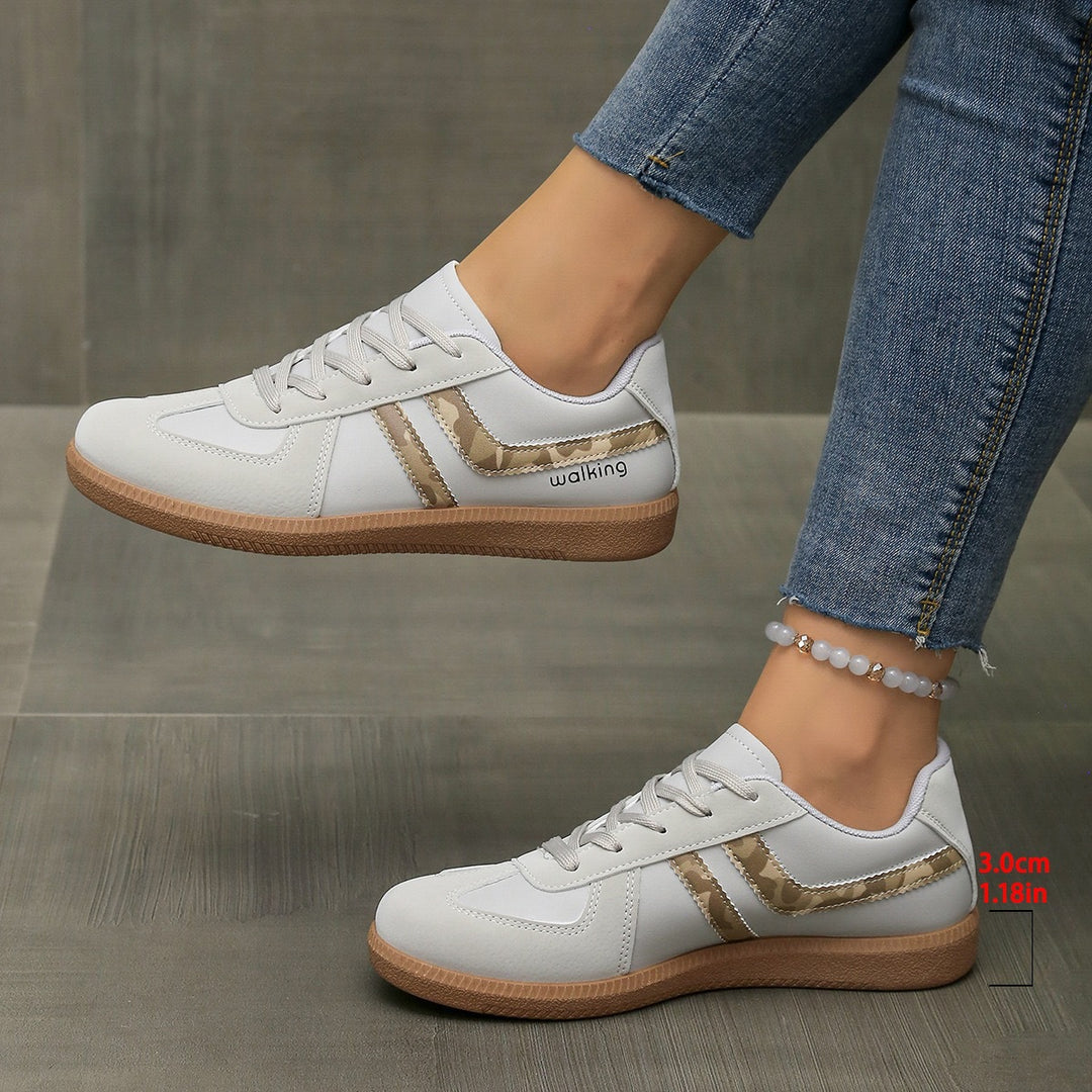 Damen Retro-Sneaker mit Gummisohle, leichtem Textilfutter und Komfortfußbett Drune