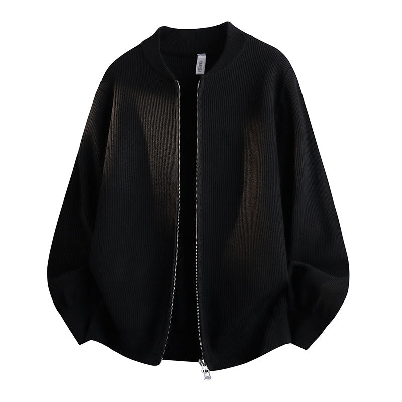 Damen Modische Sweatjacke mit Reißverschluss und Stehkragen Drune