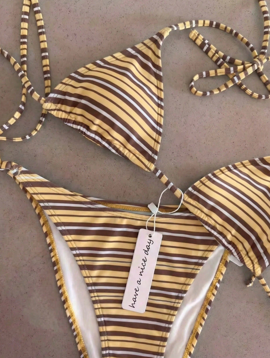 Damen Triangel-Bikini mit klassischem Punktmuster Drune