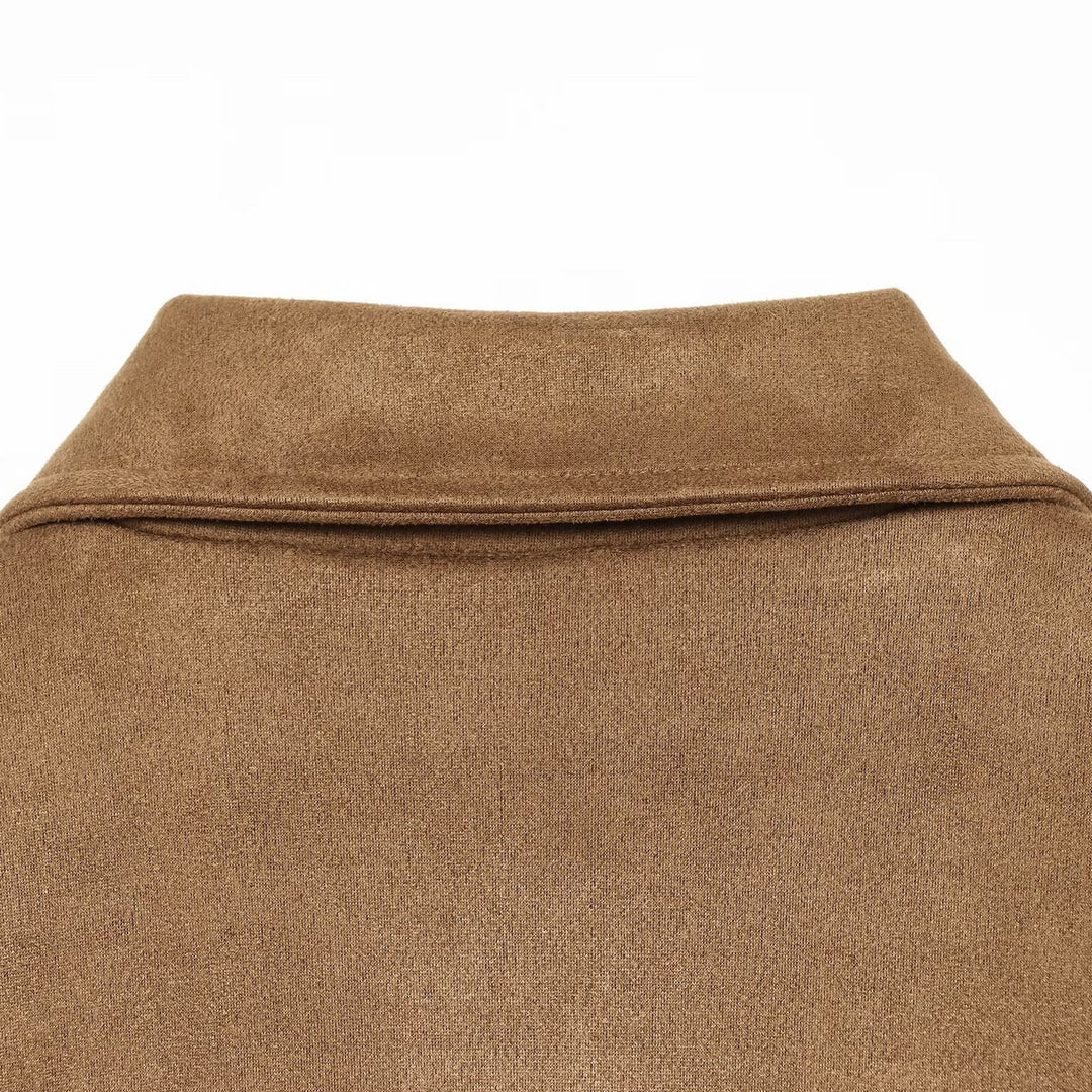 Damen Boxy‑Jacke in Veloursoptik mit aufgesetzten Taschen Drune